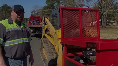 broken antena on skid steer|how to tow a skid steer.